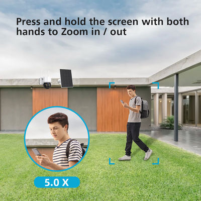2MP 1080p CMOS αισθητήρας Ηλιακό πάνελ Powered Wifi IP κάμερα για εξωτερική νυχτερινή όραση