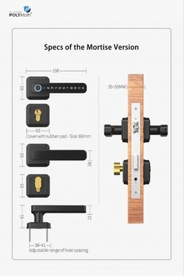 WiFi συνδεδεμένο Bluetooth Εισόδου κλειδαριού Χέρι για σύγχρονη απλότητα στυλ κλειδαριού πόρτας