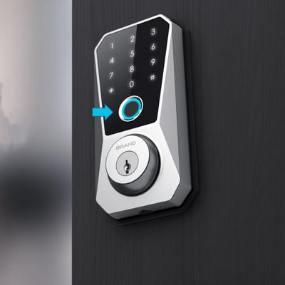 Η μπαταρία Micro-USB Zinc Alloy WiFi Smart Lock για πόρτα από χάλυβα ή ανοξείδωτο χάλυβα