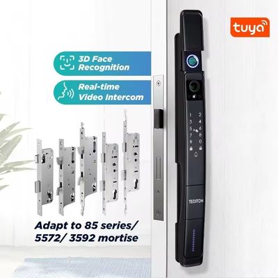 Αδιάβροχο IP 64 Wifi Αλουμίνιο 3D αναγνώριση προσώπου TUYA Smart Door Lock για το σπίτι ξενοδοχείο