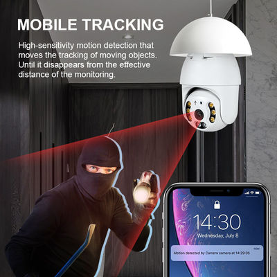 360 μοίρες HD Παρακολούθηση PTZ Ασφάλεια Wifi Cctv Εταιρική κάμερα για έξυπνη λάμπα