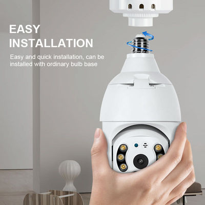 360 μοίρες HD Παρακολούθηση PTZ Ασφάλεια Wifi Cctv Εταιρική κάμερα για έξυπνη λάμπα