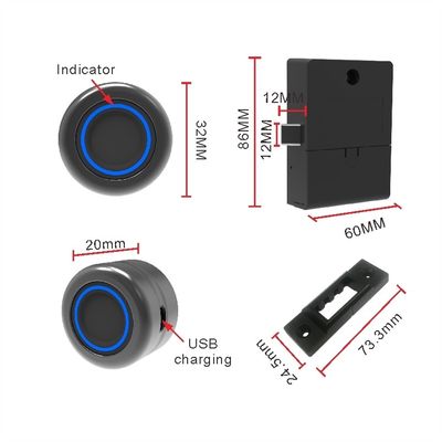 Γυάλινη πόρτα Μίνι Bluetooth έξυπνες κλειδαριές δακτυλικά αποτυπώματα Πρόσβαση χωρίς κλειδί για ντουλάπια