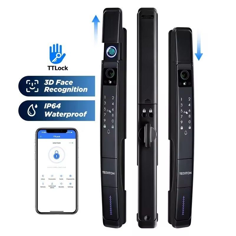 Βιώστε την προηγμένη ασφάλεια TUYA Smart Door Lock με 3D αναγνώριση προσώπου και κάμερα