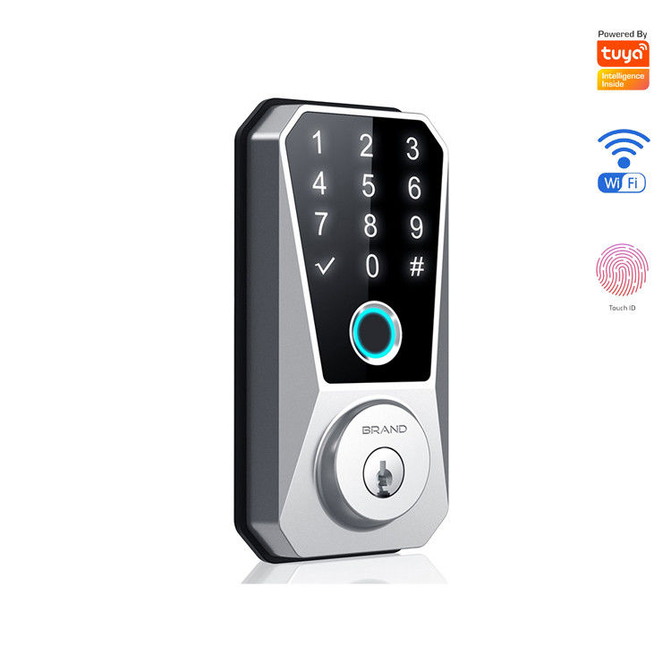 Η πόρτα από ανοξείδωτο χάλυβα Smart Deadbolt Lock Wifi Digital Front Keyless για το σπίτι Tuya App